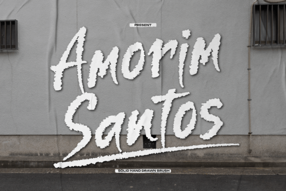 Amorim Santos: The Gritty Brush Font for Bold Campaign Graphics
