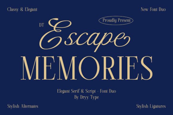 DT Escape Memories: A Duo Font Built for Branding with Feeling