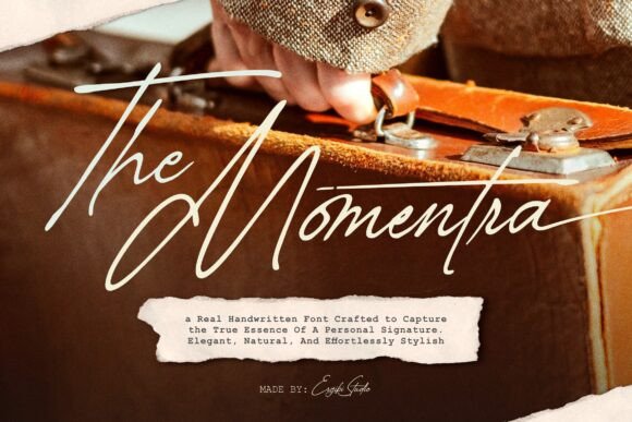 Momentra: A Refined Script Font for Editorial Elegance