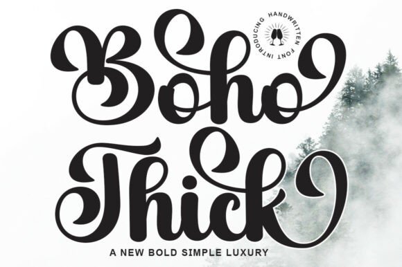 The Digital Charm of Boho Thick: A Modern Script Font for Web Design